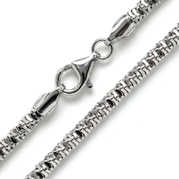 3MM Sterling Silver Rounded Jenga Chain