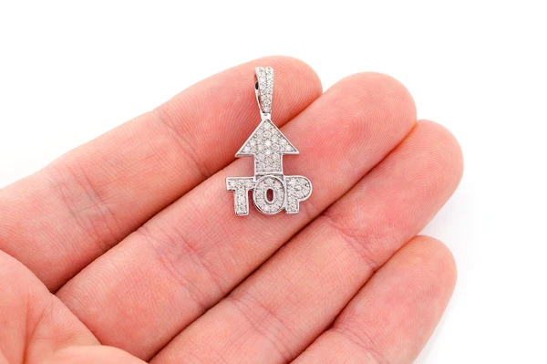 Top Emoji Euro Diamond Pendant 14k Solid Gold 0.60ctw