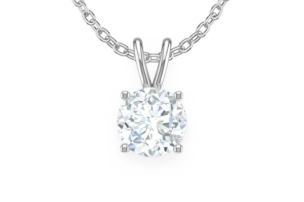 0.50ct Round Solitaire Diamond Pendant 14k Solid Gold