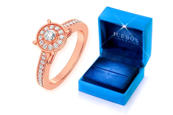 .50ctw - Round Halo - Diamond Engagement Ring - All Natural