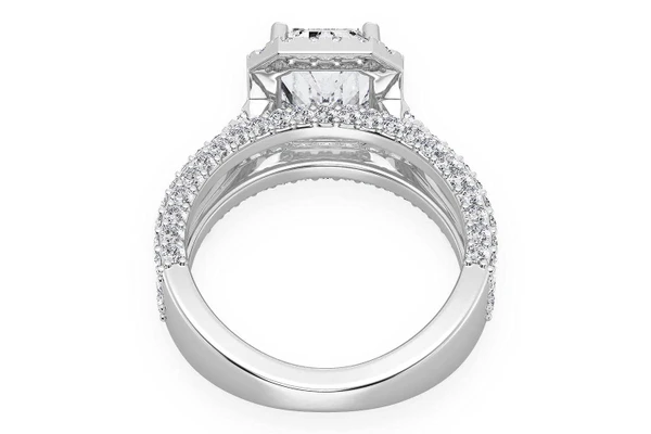 Tripp - 2.00ct Emerald Cut Solitaire - Triple Band - Engagement Ring - Natural Diamonds