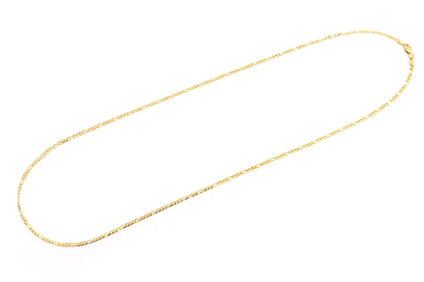 thumbnail image 2 of 14k Yellow Gold Figaro Chain Necklace – 2mm Thin Italian Link, 22" Length, Spring Ring Clasp, Unisex 2 of 4
