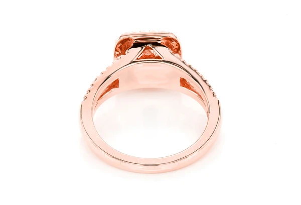 0.75ctw - Cushion Two Tier Halo - Diamond Engagement Ring - All Natural