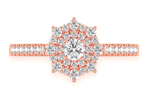 0.50ctw - Pointed Round Diamond Ring - Diamond Engagement Ring - All Natural