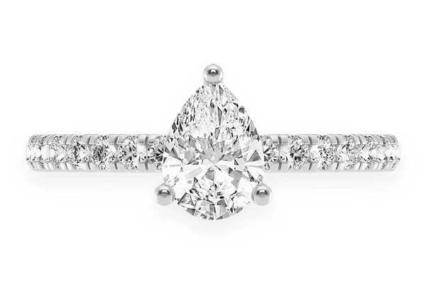 Thinn - 0.75ct Solitaire Pear Shape - Diamond Engagement Ring - All Natural 