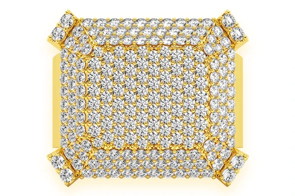 Babel Top Signet Diamond Ring 14k Solid Gold 2.00ctw