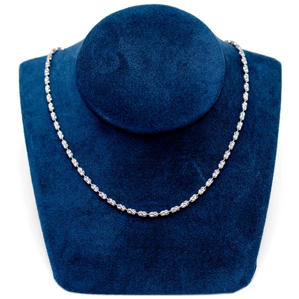 2.5MM Sterling Silver Beaded Swirl Chain
