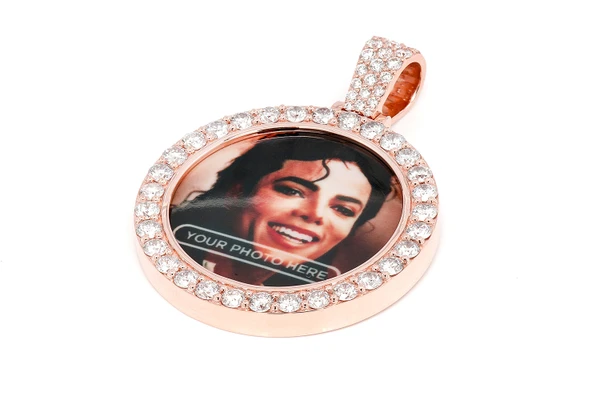 Picture Frame Memory Diamond Pendant 14k Solid Gold 2.75ctw