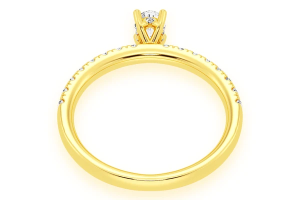 Thinn - .25ct Oval - Diamond Engagement Ring - All Natural