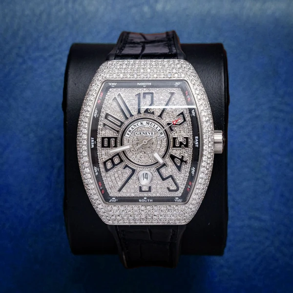 Franck Muller - Vanguard - V41 Sc Dt Ac Nr - Stainless Steel Custom Diamonds
