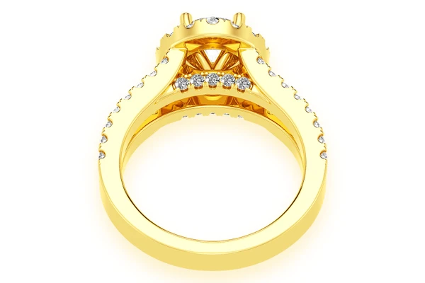 Sphinx - 1.00ct Round Solitaire - Two Row Split - Diamond Engagement Ring - All Natural