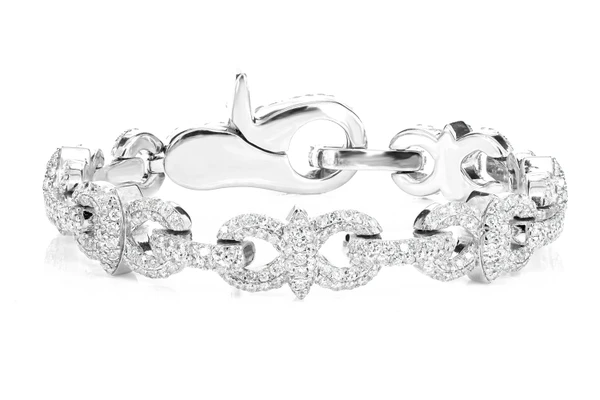 Diamond Infinity Line Bracelet Solid Gold 10.85ctw