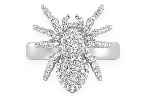 Spider Diamond Ring 14k Solid Gold 0.60ctw