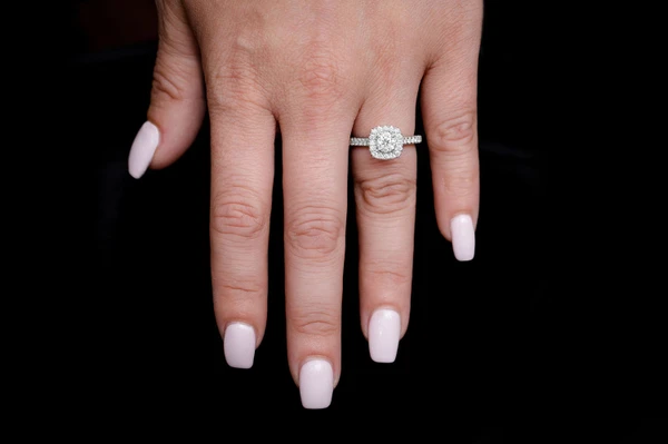 .50ct Round - Cushion Halo - Diamond Engagement Ring - All Natural