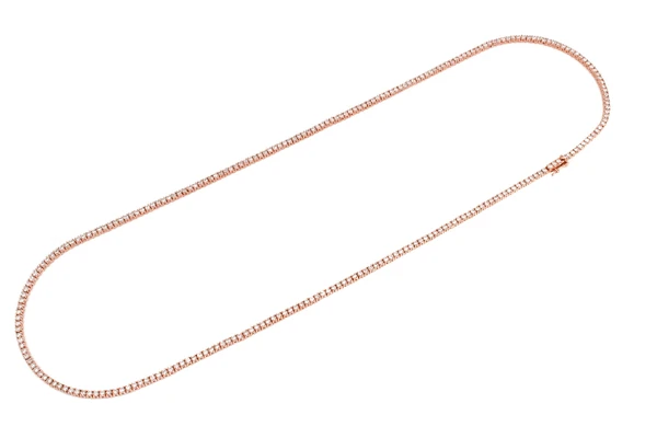 2pt Prong Set Tennis Necklace 14k Solid Gold 5.50ctw