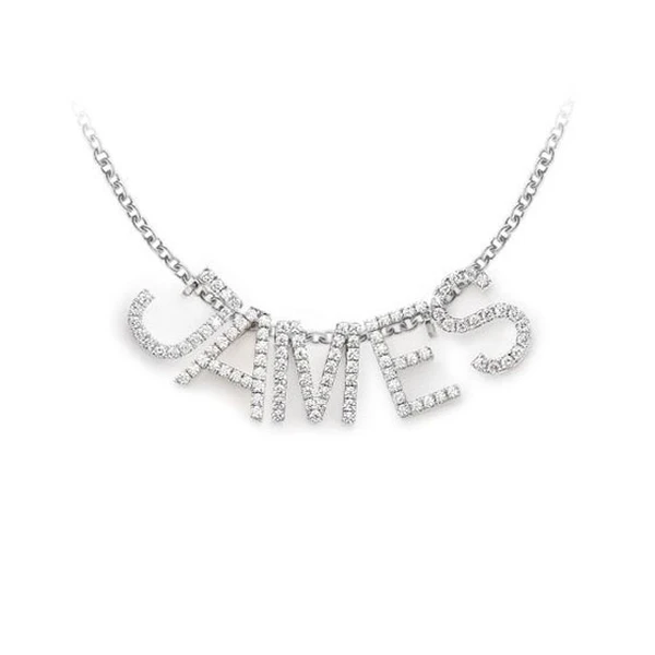 Letters & Numbers Diamond Pendant 14k Solid Gold .10ctw