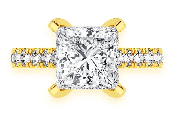 Thinn - 3.00ct Princess Cut - Diamond Engagement Ring - All Natural