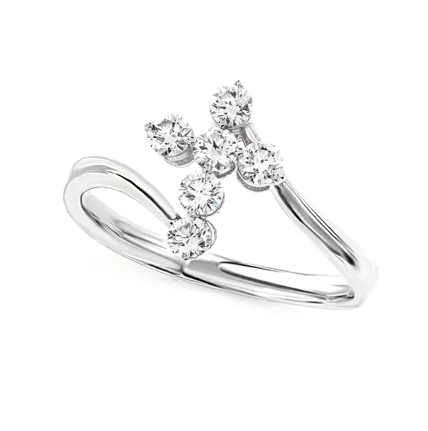 Bypass Diamond Cross 14k Solid Gold 0.40ctw