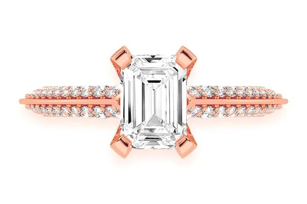 Kifey - 1.00ct Emerald Cut Solitaire - Knife Edge - Diamond Engagement Ring - All Natural