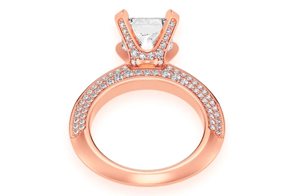 Kifey - 2.00ct Princess Cut Solitaire - Knife Edge - Diamond Engagement Ring - All Natural