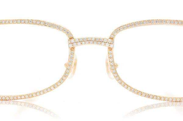 Cartier Glasses Iced Out Diamond Rims - 3.50ctw - Yellow Gold