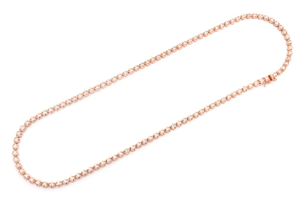 2pt Crown Set Diamond Necklace 14k Solid Gold 3.75ctw