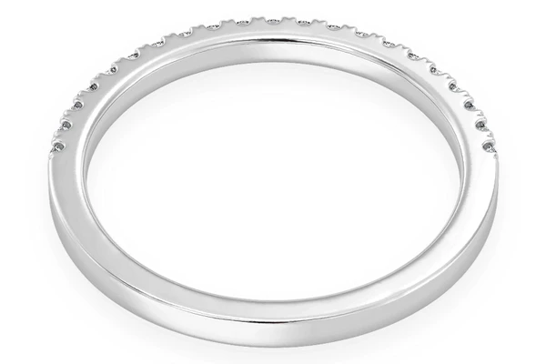 One Row Round Diamond Band 14k Solid Gold 0.15ctw