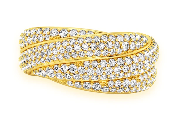 Twisted Diamond Ring 14k Solid Gold 1.50ctw 
