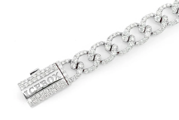 8MM Elongated Miami Cuban Diamond Bracelet 14k Solid Gold 6.25ctw