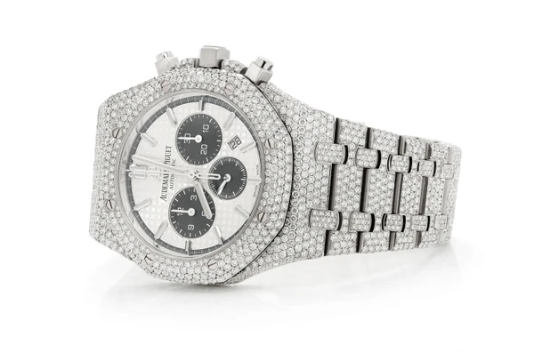 Audemars Piguet Royal Oak Steel - Fully Iced Out