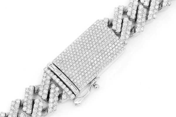 16MM Raised Cuban Diamond Necklace 14k Solid Gold 33.00ctw
