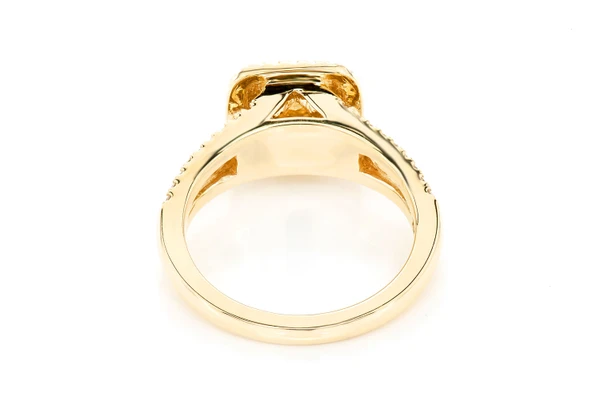 0.75ctw - Cushion Two Tier Halo - Diamond Engagement Ring - All Natural