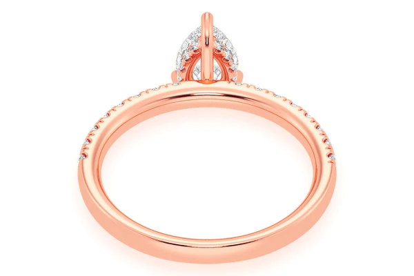 Thinn - 0.75ct Solitaire Pear Shape - Diamond Engagement Ring - All Natural 