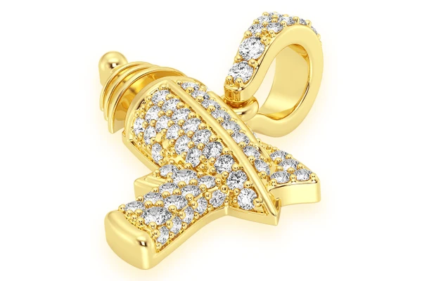 Raygun Diamond Pendant 14k Solid Gold 0.33ctw