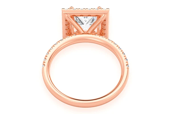 Thav - 2.00ct Princess Cut Solitaire - Halo - Diamond Engagement Ring - All Natural