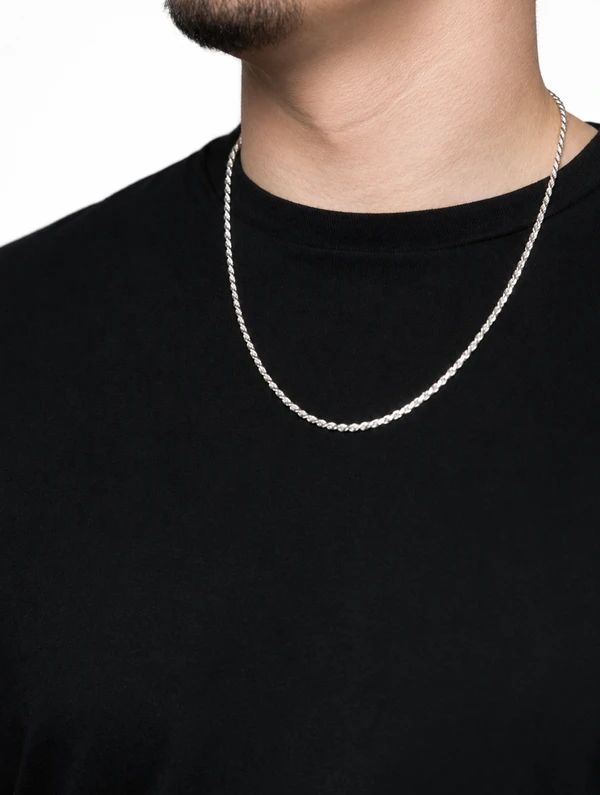 4MM Sterling Silver Rope Chain