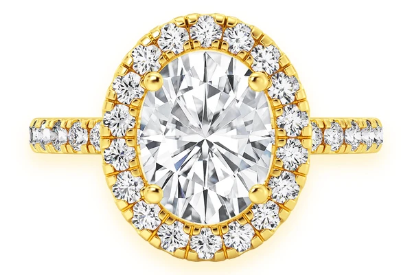 Thav - 2.00ct Oval Solitaire - Halo - Diamond Engagement Ring - All Natural
