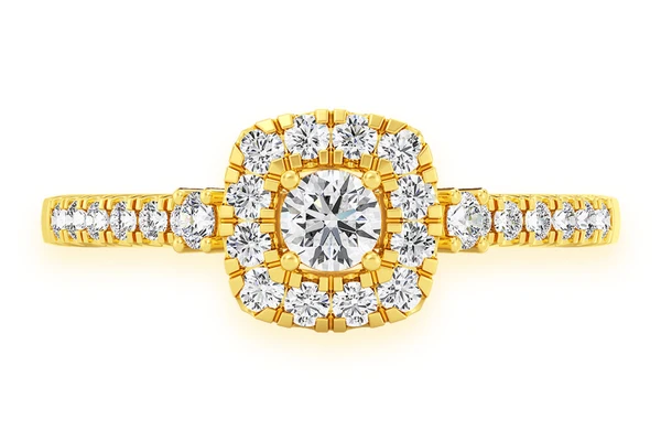 0.50ctw Single Band Double Layer - Diamond Engagement Ring - All Natural