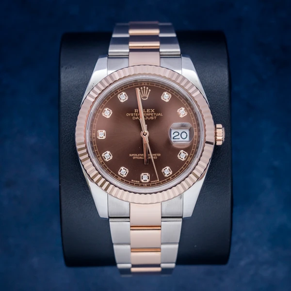 Rolex Datejust 41MM (126331) - Steel & Rose Gold Oyster - Chocolate Diamond Dial
