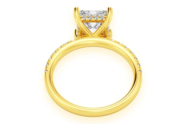 Thinn - 2.00ct Princess Cut - Hidden Halo - Diamond Engagement Ring - All Natural