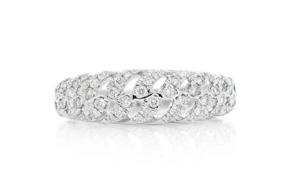 Twist Diamond Band 14k Solid Gold 0.25ctw