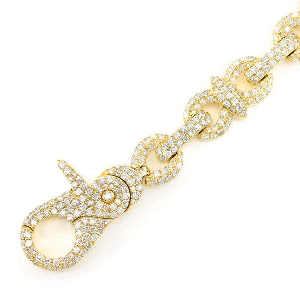Diamond Infinity Line Bracelet Solid Gold 10.85ctw