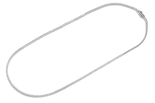 Diamond Tennis Necklace Solid Gold 2.85ctw