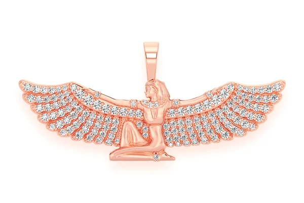 Ma'at Diamond Pendant 14k Solid Gold 1.33ctw