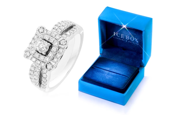 0.75ctw - Two Tier Fancy - Diamond Engagement Ring - All Natural