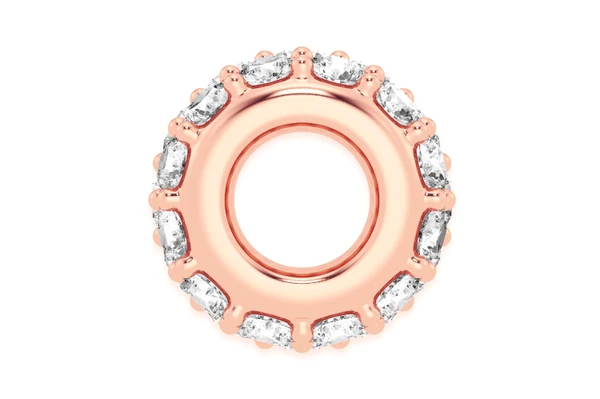 Icebox Hair Bead 14k Solid Gold 1.00ctw