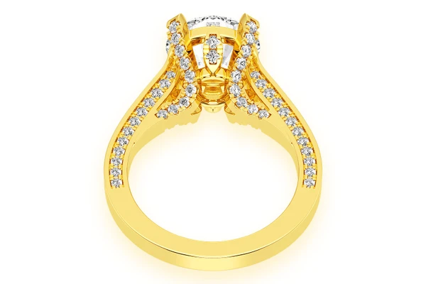 Chant - 3.00ct Round Solitaire - Diamond Engagement Ring - All Natural