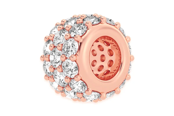 Icebox Hair Bead 14k Solid Gold 1.00ctw