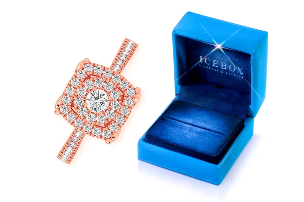 0.50ctw Square & Round - Diamond Engagement Ring - All Natural