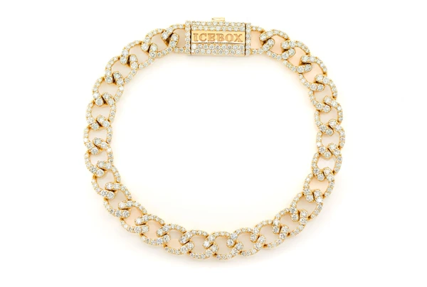 8MM Elongated Miami Cuban Diamond Bracelet 14k Solid Gold 6.25ctw